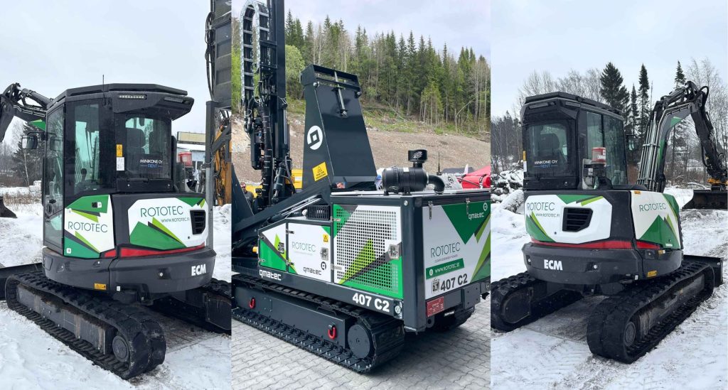 Rototecin työkoneiden teippausprojekti